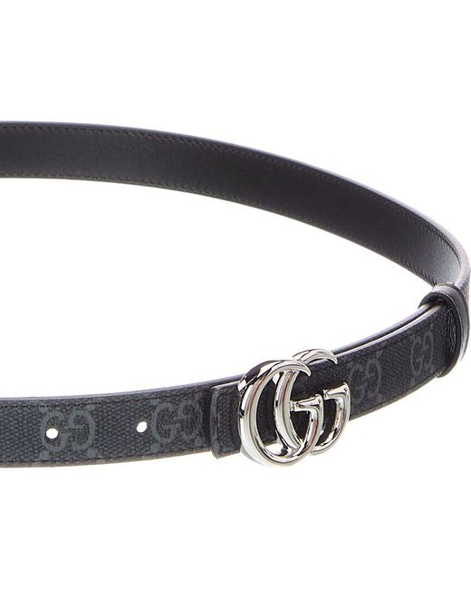 Gucci Blue Gg Marmont Reversible Leather Belt