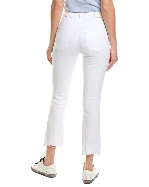 PAIGE Accent Crisp White Ultra High Rise Straight Jean