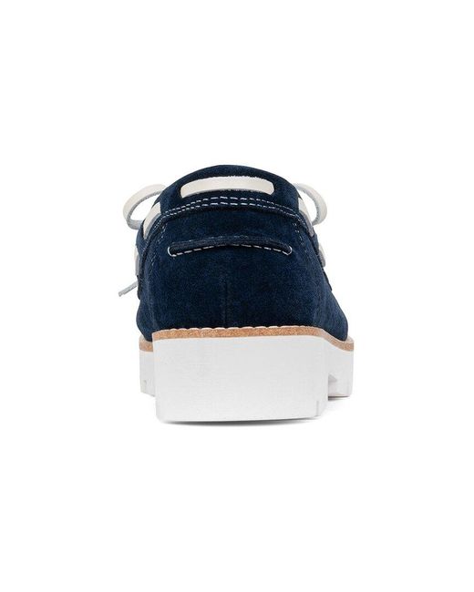 Donald J Pliner Blue Harlie02 Suede Lug Bottom Boat Shoe