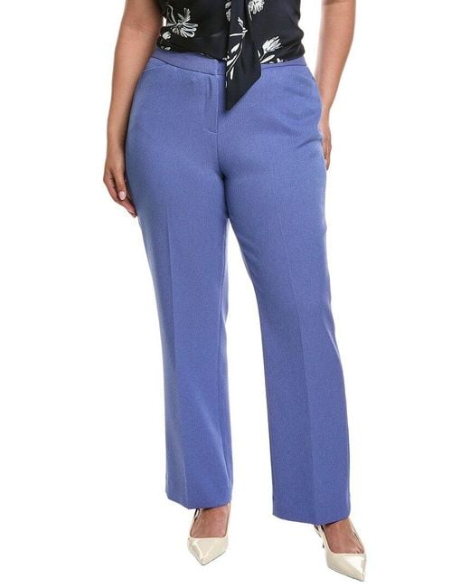 Tahari Blue Plus Twill Pant