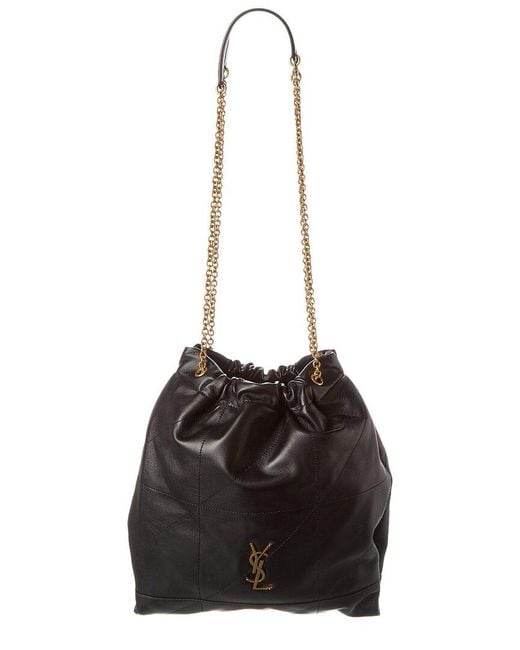 Saint Laurent Black Jamie 4.3 Pochon Leather Bucket Bag