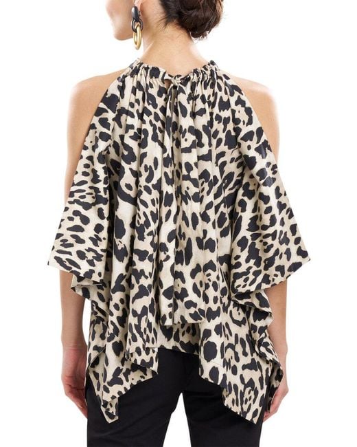 Natori Multicolor Jaguar Handkerchief Top