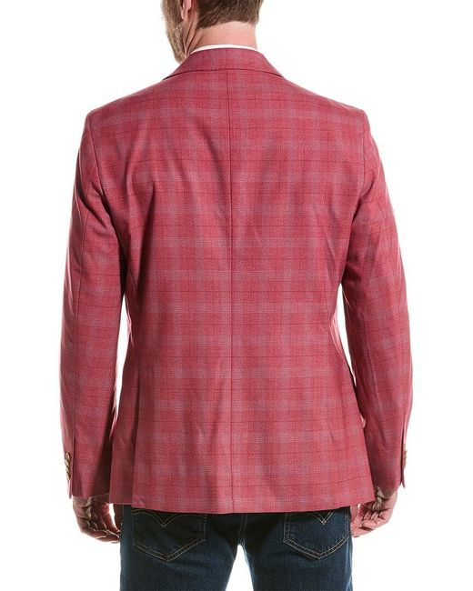 Tailorbyrd Red Glen Plaid Sportcoat for men
