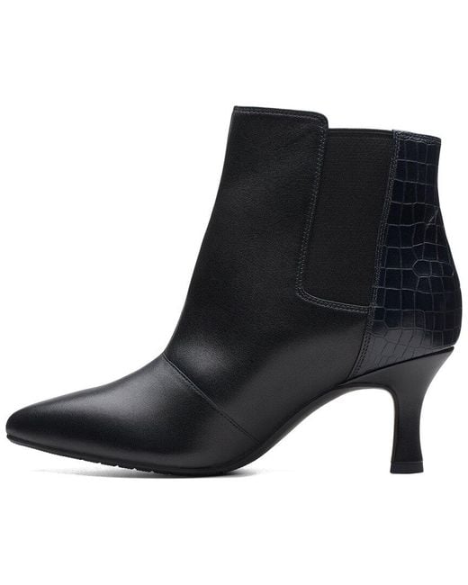 Clarks Black Kataleyna Glow Pointed-toe Dress Booties