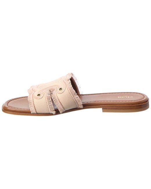 Céline Pink Canvas Sandal