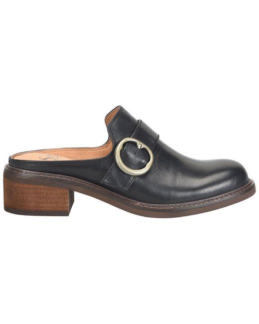 Söfft Black Tiffany Leather Mule