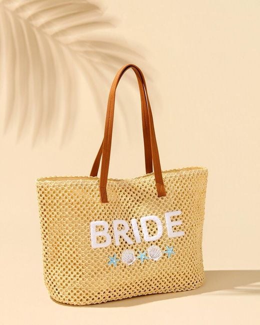 Shiraleah Metallic Bride Shell Tote