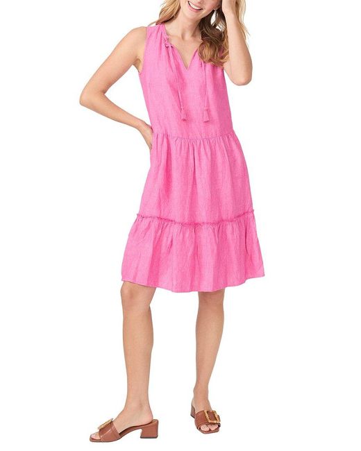 J.McLaughlin Pink Christa Linen-Blend Dress