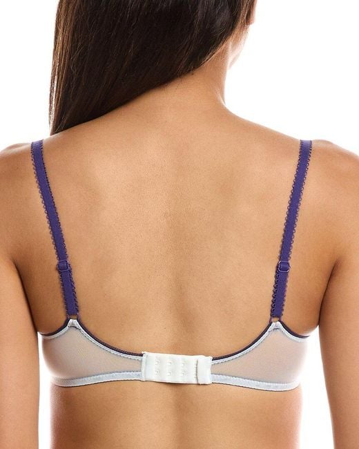 Passionata Blue Chloe Wired Plunge Embroidered T-Shirt Bra