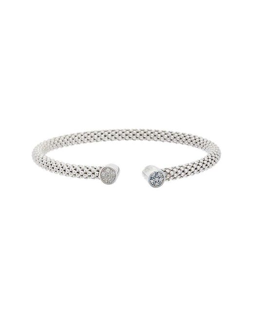 Meshmerise White Mesh 0.20 Ct. Tw. Diamond Bangle Bracelet
