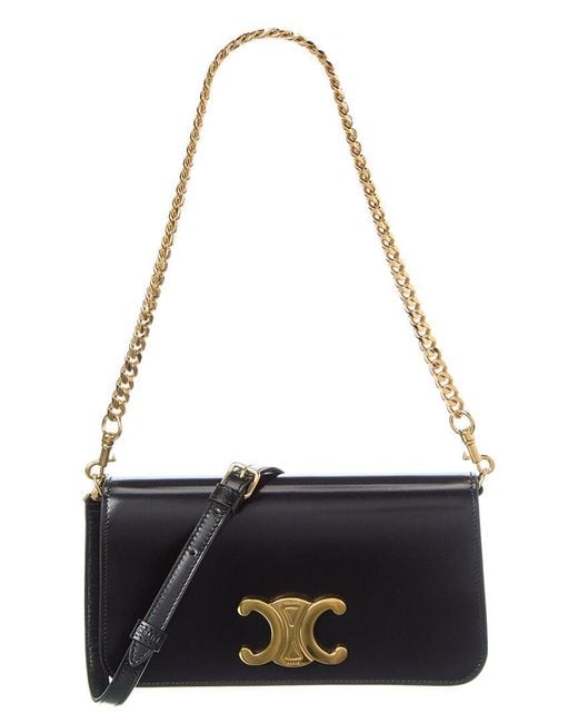 Céline Black Leather Multipochette