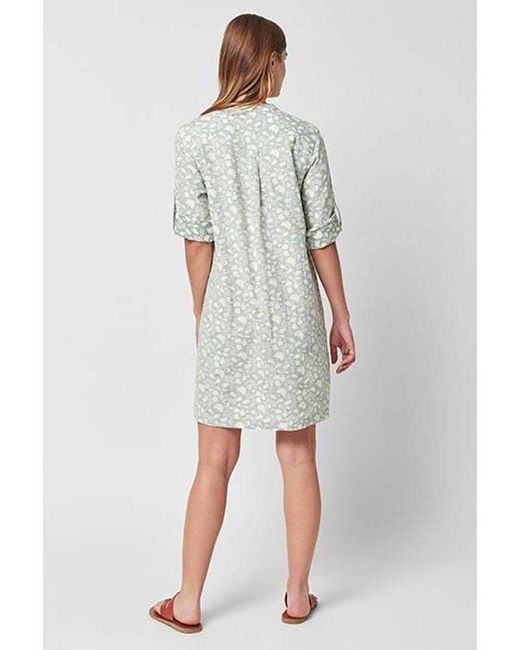 Faherty Brand Gray Penelope Linen-blend Dress