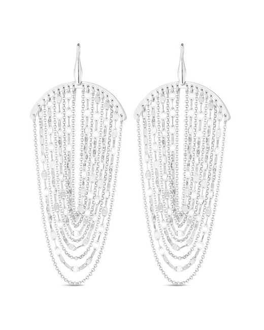 Italian Silver White Piazza Di Spagna Chandelier Earrings
