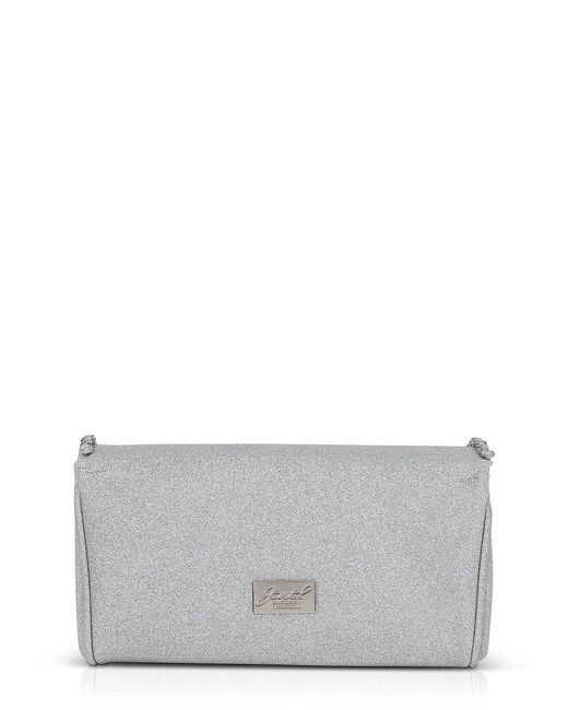 Badgley Mischka Gray Talia Clutch