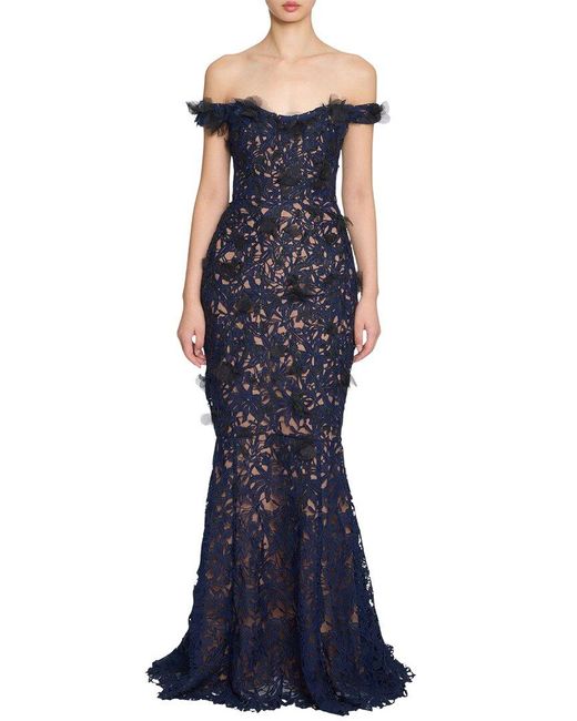 Marchesa Blue Gown