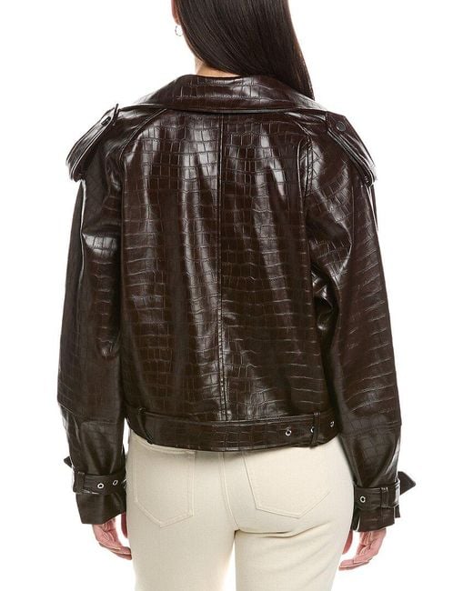 WeWoreWhat Black Cropped Moto Jacket