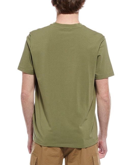 7 For All Mankind Green V-Neck T-Shirt for men