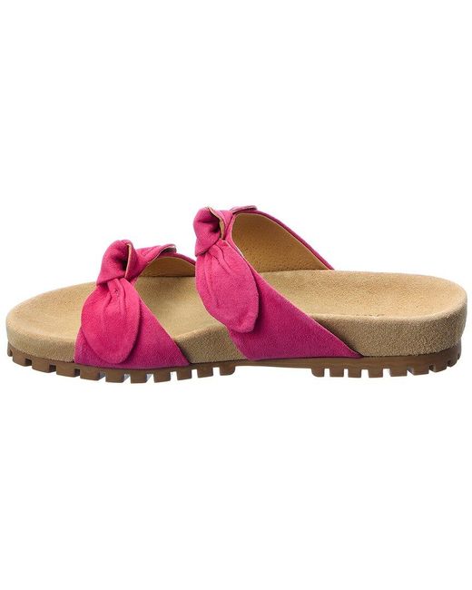 Womens Shoes Flats and flat shoes Flat sandals Jack Rogers Phoebe Knotted Comfort Suede Slide in Pink Save 2% 