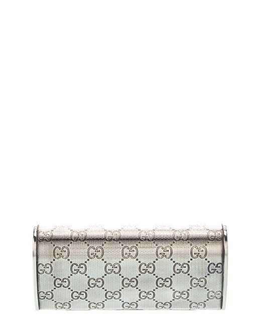 Gucci Gray Gg Glasses Case
