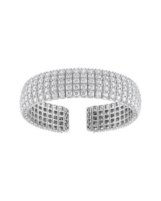 Lab Grown Diamonds Metallic 14K 32.50 Ct. Tw. Lab-Grown Diamond Fashion Bangle