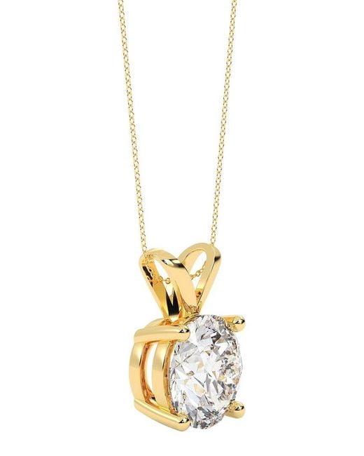 Diamond Select Cuts Metallic 14K 2.00 Ct. Tw. Diamond Pendant Necklace