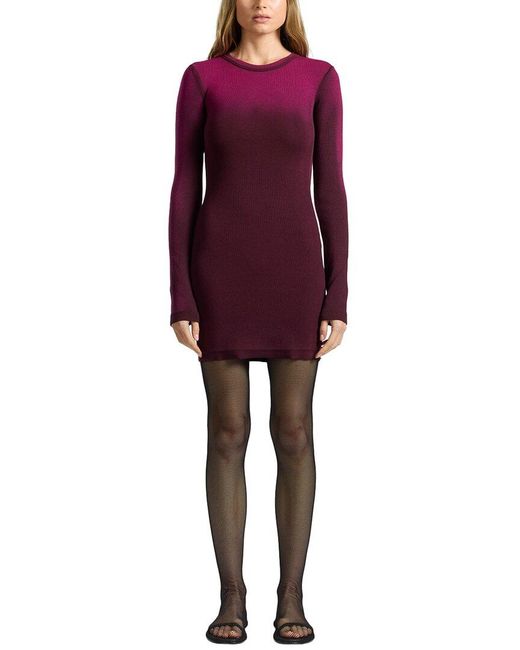 Cotton Citizen Purple Verona Crew Mini Dress