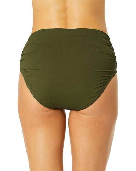 Anne Cole Green Convertible Shirred Bottom