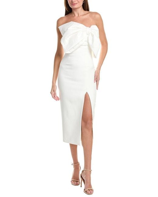 Rachel Gilbert White Kace Column Gown