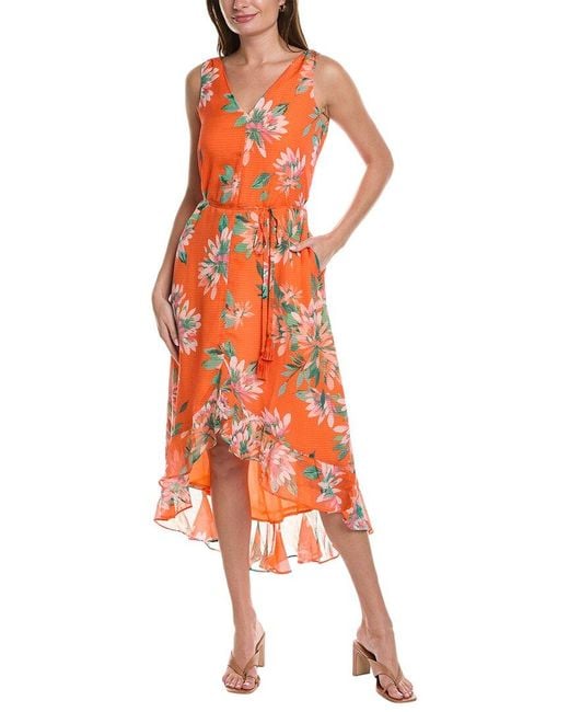 Tommy Bahama Orange Joyful Blooms Maxi Dress