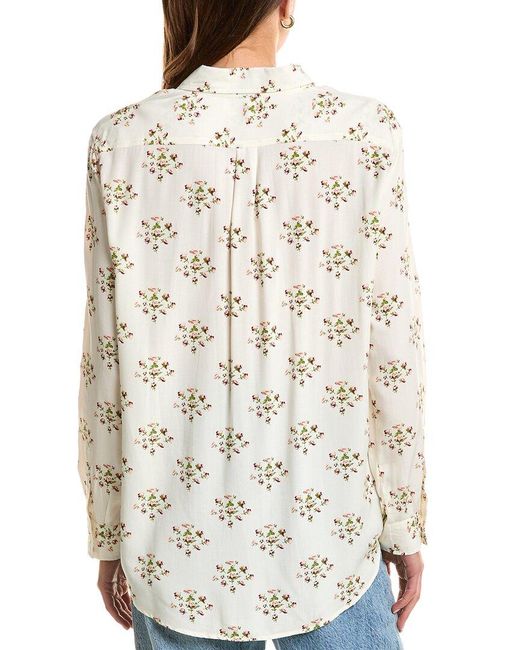 Kule White Button Front Blouse