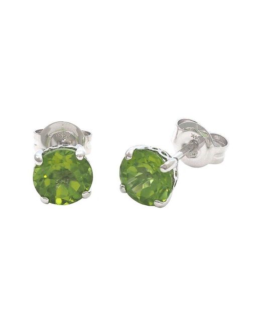 Gemstones Green 1.85 Ct. Tw. Peridot 14K Earrings