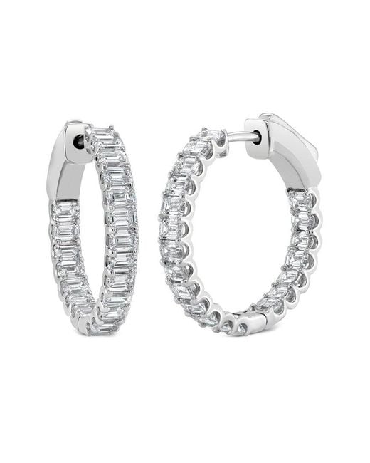 Sabrina Designs White 14K 4.13 Ct. Tw. Diamond Hoops