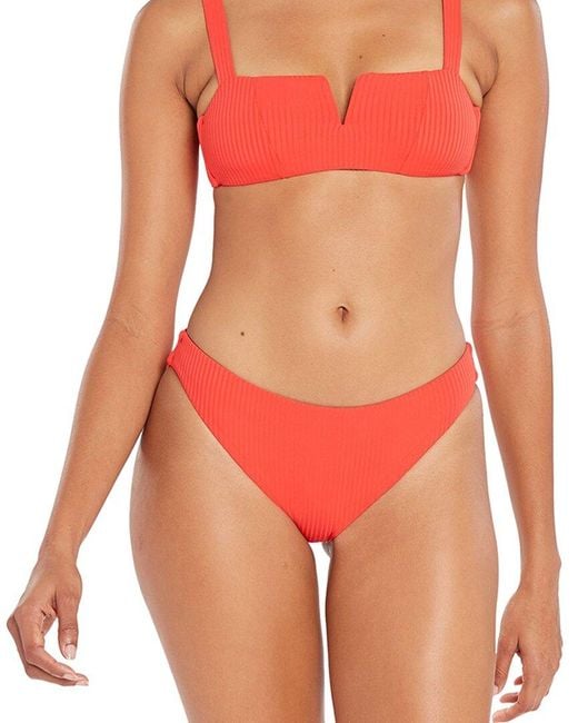 Vitamin A Red Midori Bikini Bottom