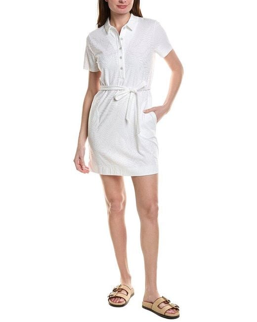 Tommy Bahama White Aubrey Leaves Jacquard Islandzone Mini Dress