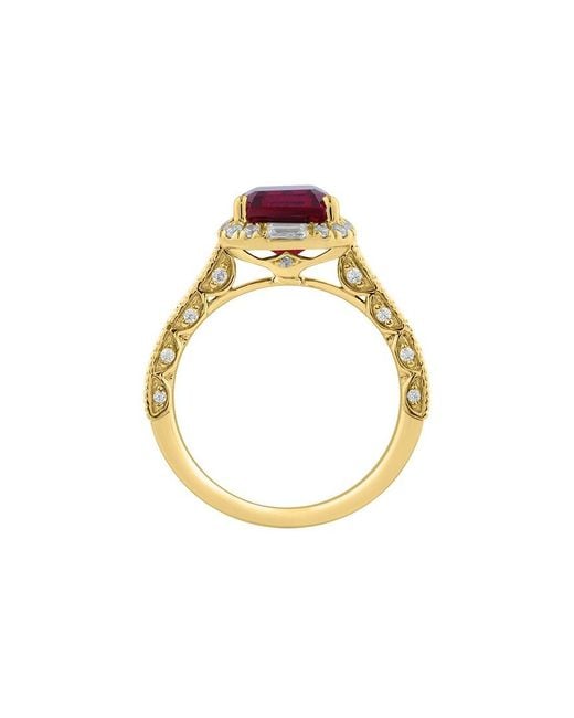 Brilliant Bloom Pink 14K 4.75 Ct. Tw. Lab-Grown Diamond & Ruby Bridal Ring