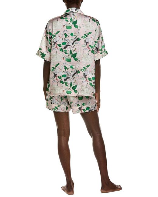 Karen Mabon Green 2Pc Print Pajama Set