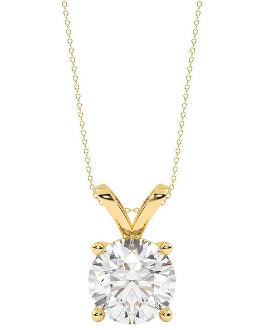 Diamond Select Cuts Metallic 14K 1.50 Ct. Tw. Diamond Pendant Necklace