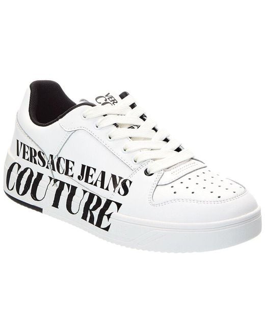 Versace Jeans Couture Metallic Leather Sneaker for men