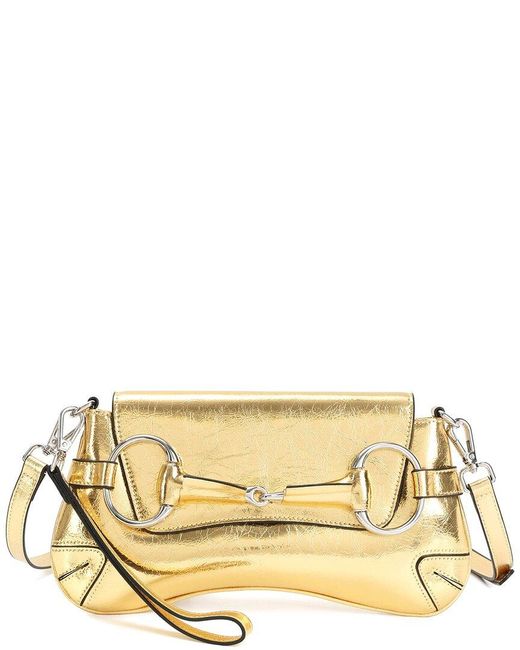Tiffany & Fred Paris Metallic Leather Shoulder Bag