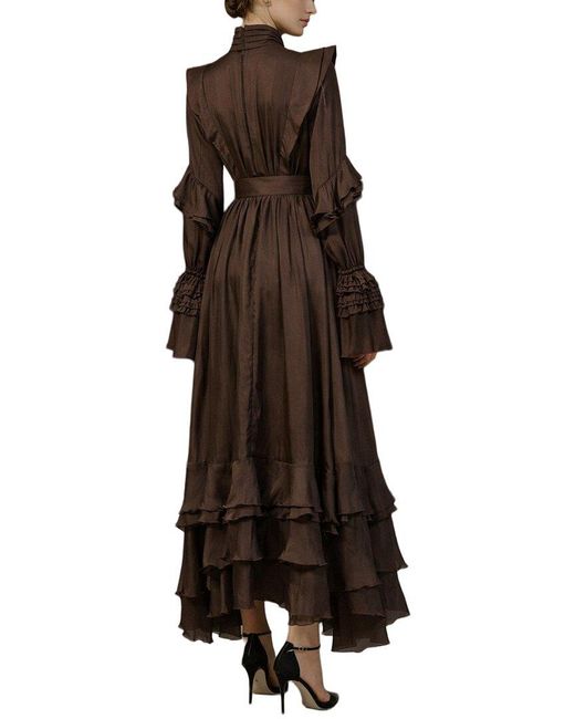 MIRA RICHI Brown Maxi Dress