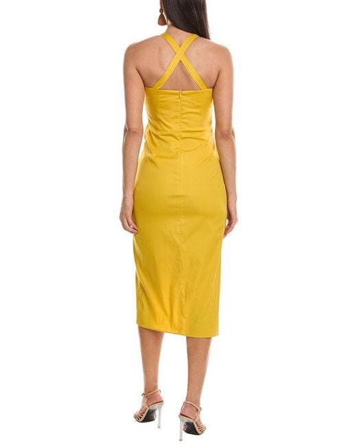 Marella Yellow Elegia Midi Dress