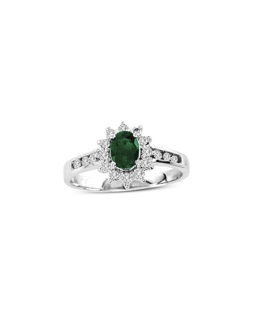 LEVARON Multicolor 14K 0.65 Ct. Tw. Diamond & Emerald Ring