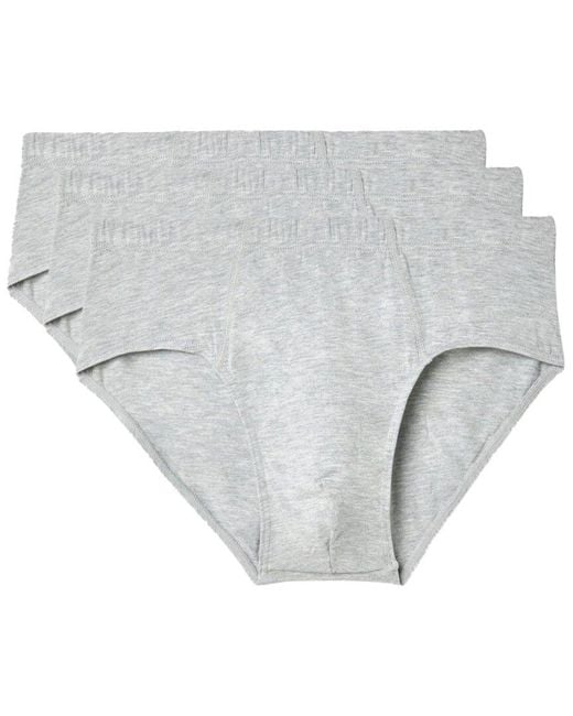 Silkcut Gray 3Pk Brief for men