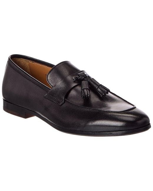 Antonio Maurizi Black Leather Loafer for men