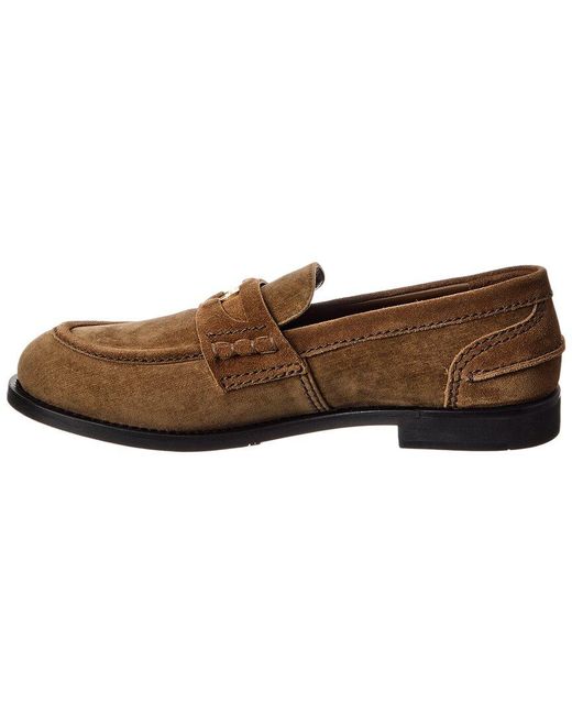 Miu Miu Brown Suede Penny Loafer