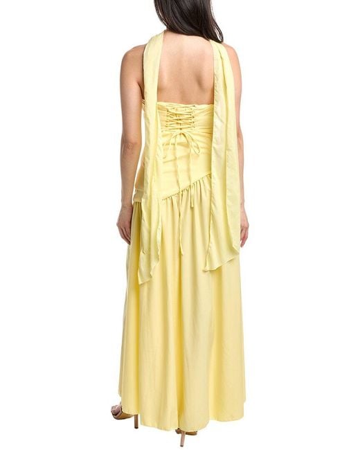 IPPONELLI Yellow Sleeveless Maxi Dress