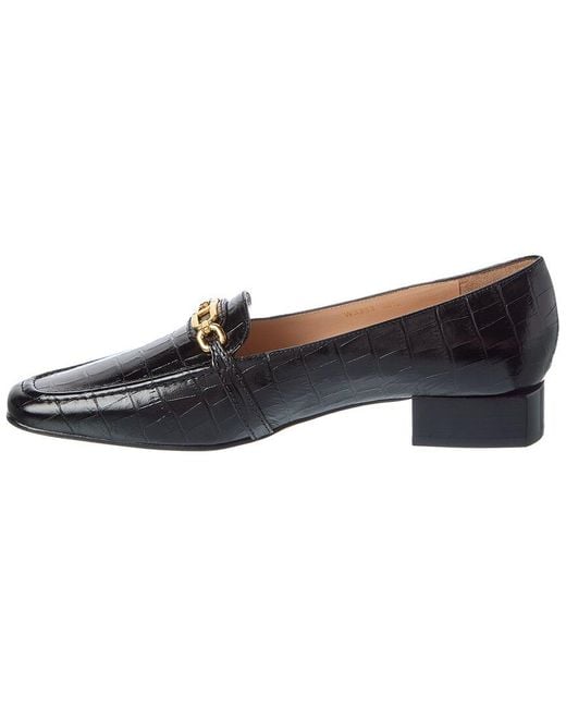 Tom Ford Blue Croc-Embossed Leather Loafer