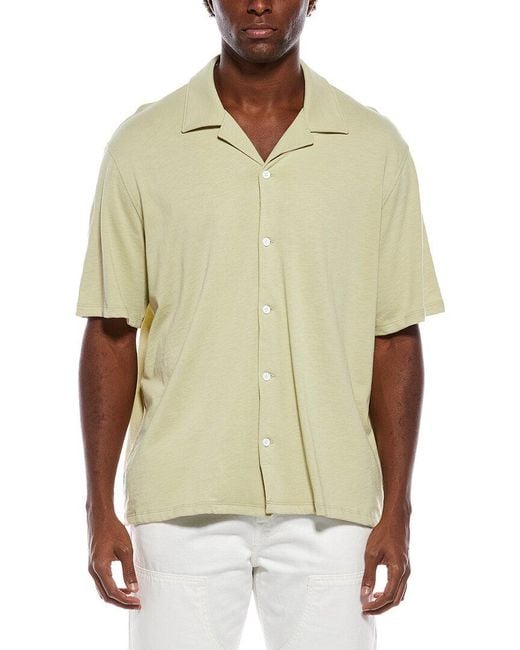 Rag & Bone Green Classic Slub Button Down Shirt for men