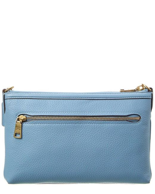 COACH Blue Legacy Zip Top Leather Crossbody