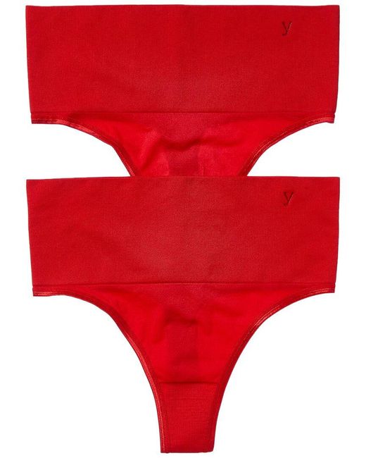 Yummie Red 2Pk Ultralight Shaping Thong